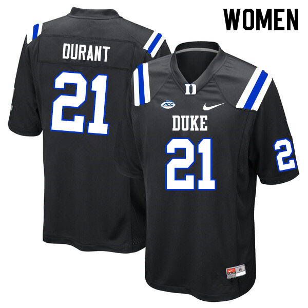 Women #21 Mataeo Durant Duke Blue Devils College Football Jerseys Sale-Black - Click Image to Close